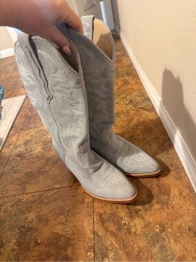 Idyllwind Light Blue Suede Cowboy Boots